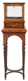 Vitrine Stand, Display Case, Louis XVI Style Marquetry, Beveled Glass, Foliate! - Old Europe Antique Home Furnishings
