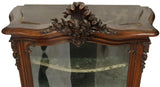 Vitrine, Louis XV Style Mahogany Curved Glass, Display, Vintage / Antique!! - Old Europe Antique Home Furnishings