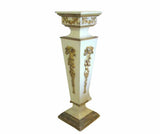 Wood Pedestal, French Style Painted, Gorgeous Vintage / Antique!! - Old Europe Antique Home Furnishings