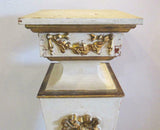 Wood Pedestal, French Style Painted, Gorgeous Vintage / Antique!! - Old Europe Antique Home Furnishings