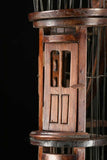 Wooden Birdcage, A Victorian Style Wire And Carved Wood Cathedral Cage, Gorgeous!! - Old Europe Antique Home Furnishings
