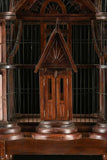 Wooden Birdcage, A Victorian Style Wire And Carved Wood Cathedral Cage, Gorgeous!! - Old Europe Antique Home Furnishings