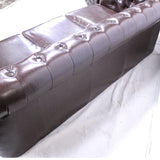 Sofa and Chair, Brown, Club  Chesterfield From England, Lovely Set! - Old Europe Antique Home Furnishings