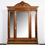 Antique Armoire, Renaissance Revival Mirrored Door, Ornate, Monumental, 1800s!! - Old Europe Antique Home Furnishings