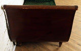 Antique Day Bed, Sleigh Form, Large French, Green, Mahogany Circa 1900, Beauty! - Old Europe Antique Home Furnishings