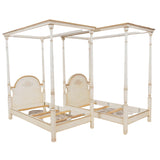 Bed Frames, Pair of French Provincial Canopy Bed Frames, Custom Size, Beautiful! - Old Europe Antique Home Furnishings