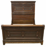 Antique Bedroom Set, Bed, 3-Piece Victorian John Sparks, Walnut, 1800s, Stunning - Old Europe Antique Home Furnishings