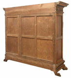 Antique Bookcase, Carved Walnut, Italian Renaissance Revival, Gorgeous! - Old Europe Antique Home Furnishings