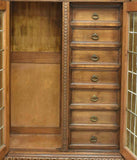 Antique Bookcase, Cabinet Italian Renaissance Revival Fitted, Early 1900s! - Old Europe Antique Home Furnishings