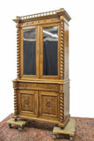 Antique Bookcase, Secretary, French Henri II Style, Mirrored, 1800s, Gorgeous!! - Old Europe Antique Home Furnishings