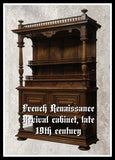 Antique Cabinet, Display French Renaissance Revival, Late 1800s, Gorgeous! - Old Europe Antique Home Furnishings