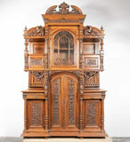 Antique Buffet A Deaux Corps Henri II Walnut Monumental, Gorgeous, 19th Century! - Old Europe Antique Home Furnishings
