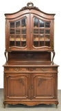 Buffet, Deux Corps, French Louis XV Style, Oak, Vintage / Antique, Gorgeous! - Old Europe Antique Home Furnishings