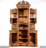 Antique Buffet A Deaux Corps Henri II Walnut Monumental, Gorgeous, 19th Century! - Old Europe Antique Home Furnishings