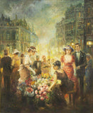 Painting, Oil on Canvas Eva Holusa, Makk (B.1933) "Carnations", Signed, 1900s! - Old Europe Antique Home Furnishings