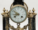 Clock Set, French Bronze and Marble, 3 PC., 19th C., ( 1800s ) Gorgeous Antique - Old Europe Antique Home Furnishings