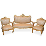 2 Armchairs, Settee, and a table (4 side chairs not included) - Old Europe Antique Home Furnishings