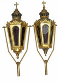 Lanterns Professional Candle, French Church Gilt, Vintage / Antique, Gorgeous! - Old Europe Antique Home Furnishings