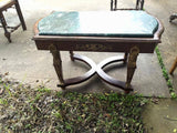 Table, Coffee, Empire Style Green Marble Top, With Ormolu, Gorgeous, Vintage!! - Old Europe Antique Home Furnishings