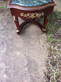 Table, Coffee, Empire Style Green Marble Top, With Ormolu, Gorgeous, Vintage!! - Old Europe Antique Home Furnishings