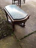 Table, Coffee, Empire Style Green Marble Top, With Ormolu, Gorgeous, Vintage!! - Old Europe Antique Home Furnishings