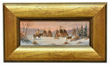 Oil Painting Marianne Caroselli, signed, (B.1941) "Indian Camp Painting", Neat! - Old Europe Antique Home Furnishings