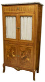 Antique Cabinet, French Marble-Top Marquetry, Sheet Music, 19th Century (1800s)!! - Old Europe Antique Home Furnishings