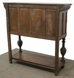 Antique Server / Cabinet, Buffet French Medieval Style Carved Oak, Handsome! - Old Europe Antique Home Furnishings