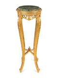 Pedestal, Verde Giltwood, Marble Top, Louis XV Style, Vintage, 20th C., Gorgeous - Old Europe Antique Home Furnishings