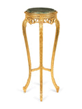 Pedestal, Verde Giltwood, Marble Top, Louis XV Style, Vintage, 20th C., Gorgeous - Old Europe Antique Home Furnishings