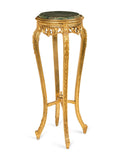 Pedestal, Verde Giltwood, Marble Top, Louis XV Style, Vintage, 20th C., Gorgeous - Old Europe Antique Home Furnishings