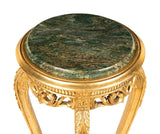 Pedestal, Verde Giltwood, Marble Top, Louis XV Style, Vintage, 20th C., Gorgeous - Old Europe Antique Home Furnishings