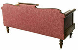 Antique Sofa, Continental Upholstered Mahogany, Pink Floral, 19th C. ( 1800s )!! - Old Europe Antique Home Furnishings