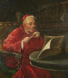 Antique Portrait of a Cardinal, Attr. Jehan Georges Vibert Oil on Canvas, 19th Century, Handsome!!! - Old Europe Antique Home Furnishings
