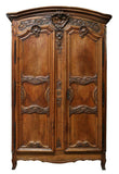 Antique Armoire, French Provincial,Louis XV, Walnut Enormous, 10 Feet, 1800's! - Old Europe Antique Home Furnishings