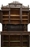 Sideboard, French Renaissance Revival Carved Walnut, 1800's, - Old Europe Antique Home Furnishings
