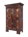 Antique Cabinet, French, Carved Walnut, Storage, Early 1800s, Exquisite! - Old Europe Antique Home Furnishings