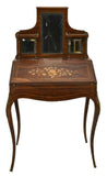 Antique Desk, Secretary, French Louis XV Style Floral Marquetry, Early 1900s!! - Old Europe Antique Home Furnishings