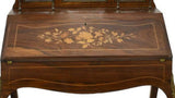 Antique Desk, Secretary, French Louis XV Style Floral Marquetry, Early 1900s!! - Old Europe Antique Home Furnishings
