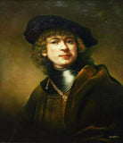 Painting, Signed, Self-portrait, Oil, As a Young Man, After Rembrandt!! - Old Europe Antique Home Furnishings