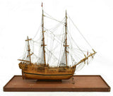 Ship Model, British, Three Mast, Handsome Man Cave Piece!! - Old Europe Antique Home Furnishings