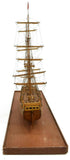 Ship Model, British, Three Mast, Handsome Man Cave Piece!! - Old Europe Antique Home Furnishings