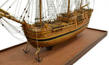 Ship Model, British, Three Mast, Handsome Man Cave Piece!! - Old Europe Antique Home Furnishings
