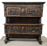 Sideboard, Italian Renaissance Revival, Figural Early 1900s, Handsome Vintage! - Old Europe Antique Home Furnishings