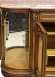 Sideboard, Louis XV Style, Marble Top, Fruitwood, Early 1900s, Gorgeous Piece! - Old Europe Antique Home Furnishings