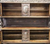 Sideboard, Italian Renaissance Revival, Figural Early 1900s, Handsome Vintage! - Old Europe Antique Home Furnishings
