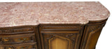 Sideboard, Louis XV Style, Marble Top, Fruitwood, Early 1900s, Gorgeous Piece! - Old Europe Antique Home Furnishings