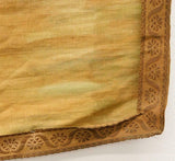 Romantic Antique Wall Tapestry, 18th C., ( 1700s ) American Hand Painted Wall Tapestry - Old Europe Antique Home Furnishings