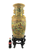 Vintage Vase, Satsuma, Hand Painted, Large Chinese Royal, Gorgeous Colors!! - Old Europe Antique Home Furnishings