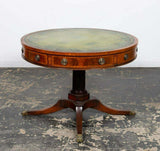 Table, Leather-Top Drum, Baker, Regency Style, Vintage / Antique, 1900s, Beauty!! - Old Europe Antique Home Furnishings